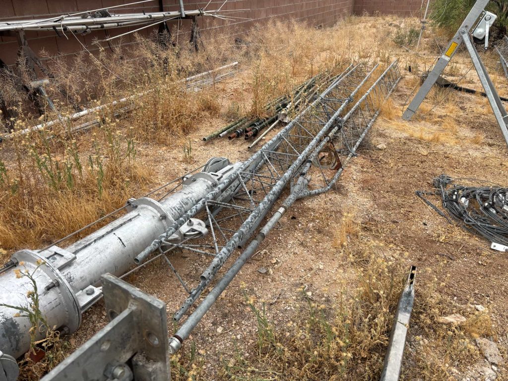 Ham radio antenna mast designed for supporting directional and base station antenna systems