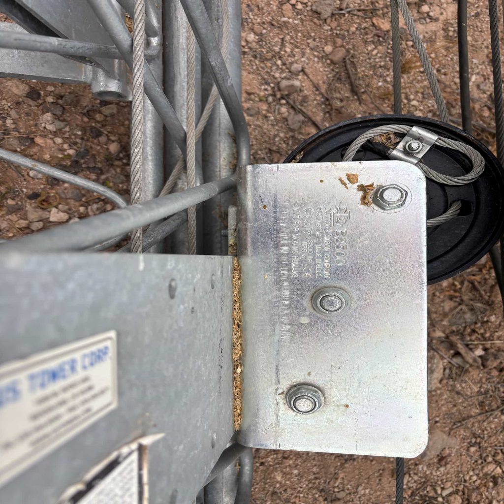 Used radio tower brackets and structural mounting hardware for amateur radio tower systems